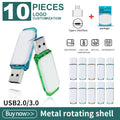 Zsuit 10pcs/lot 64GB USB Flash Drive 4GB 8G 16GB Pen drive 32GB Flash U disk Pen Drive 3.0/2.0 USB 64GB Memoria Stick Pendrive Zpaxo USB3.0-16GB Mixed color