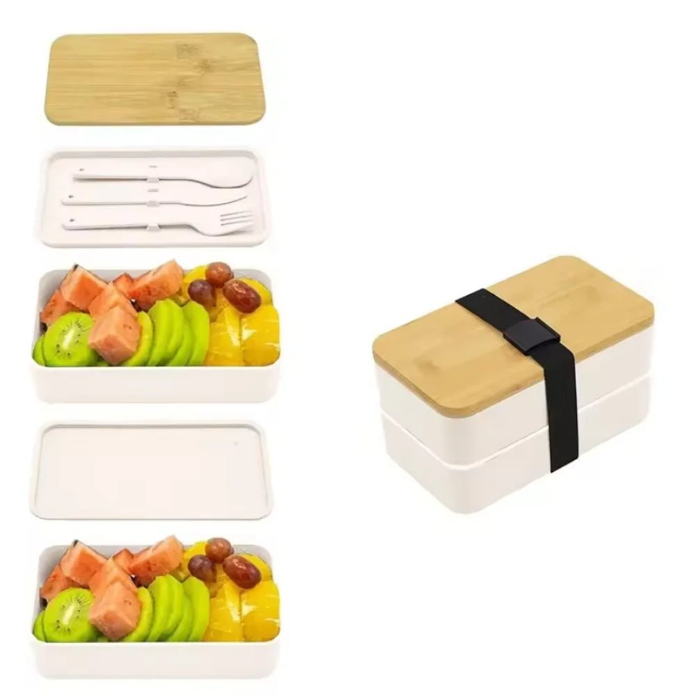 Lunch Box Meal Container Cutlery Microwave Safe Features Stackable Zpaxo