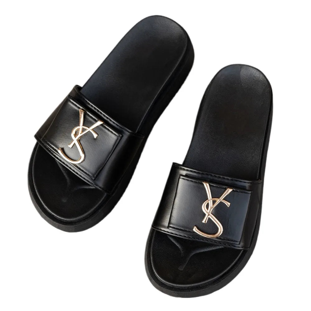 Slippers Luxury Shoes Women Platform Design Slides Fashion Letters Ladies Shoes Casual Slipper Outside Non-slip Slippers Sandals Zpaxo