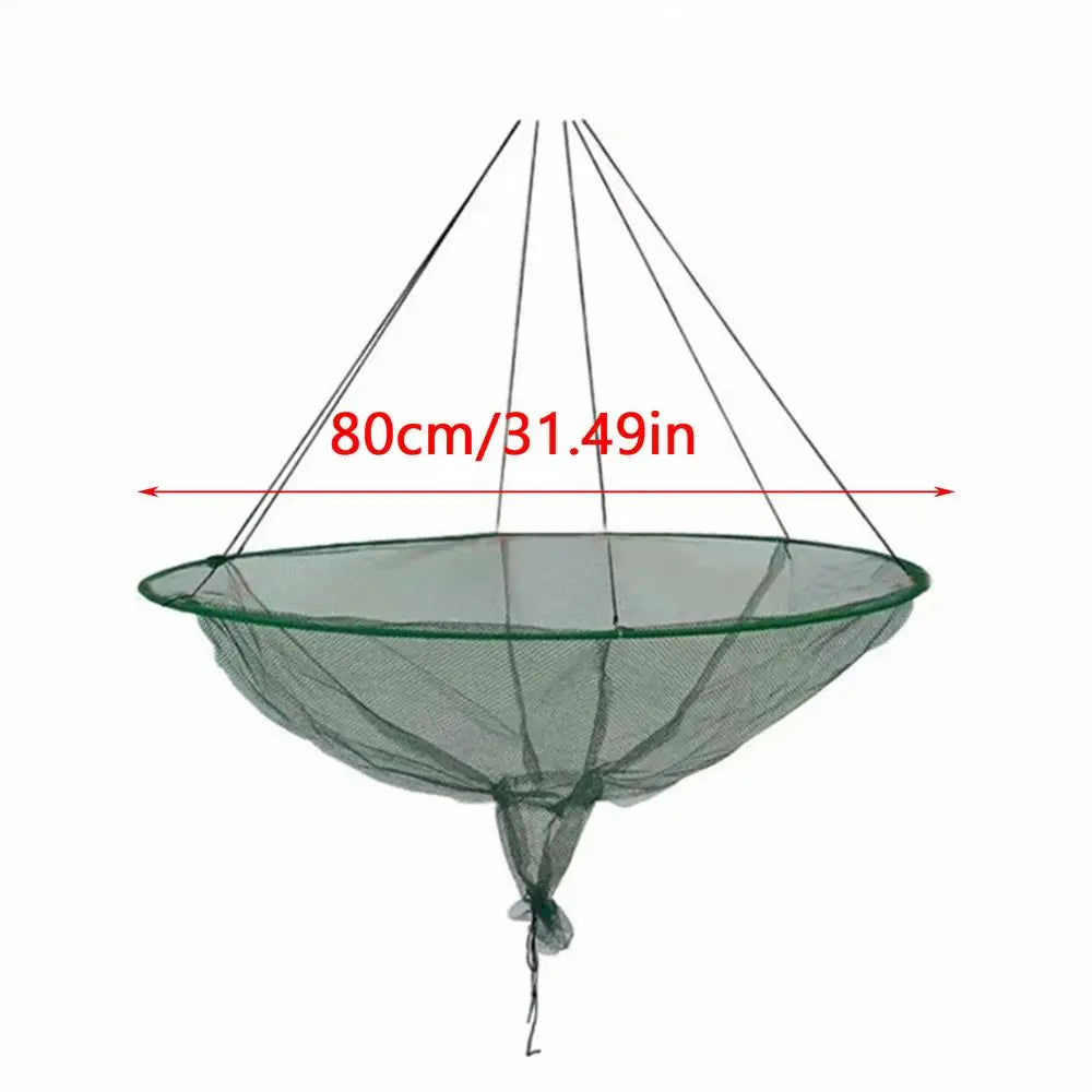 Hoop Net Fishing Round Crab Hoop Net Fishing Bridge Net Drastring Cast Nets For Fishing Collapsibles Catfish Net For Outdoor Zpaxo 80cm