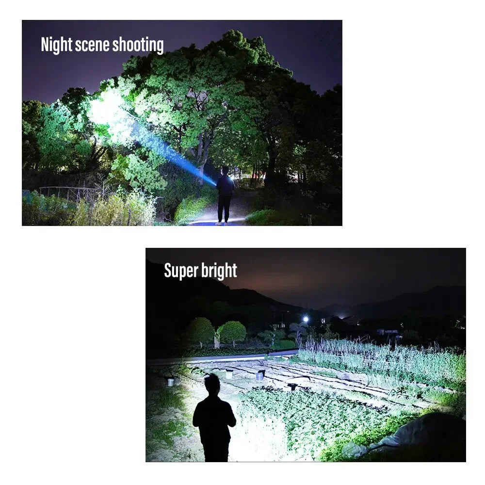 ESMARTER 30W LED Tactical Flashlight USB Rechargeable 1500m