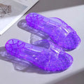 Simple Transparent PVC Crystal Slippers Anti Slip Low-heel Slides