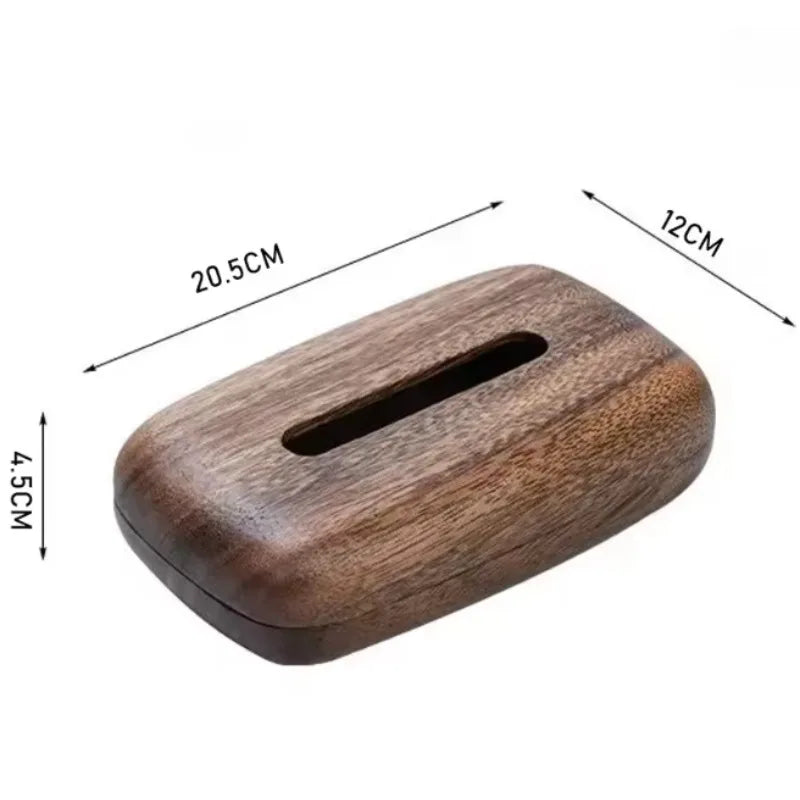 Chinese-Style Solid Wood Tissue Holder – Walnut Tabletop Box Wood Tissue Box Holder Zpaxo Wooden