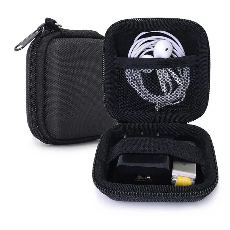 Leather Digital Gadgets Organizer Bag – Earphone & Cable Case Gadget Organizer Bag Zpaxo