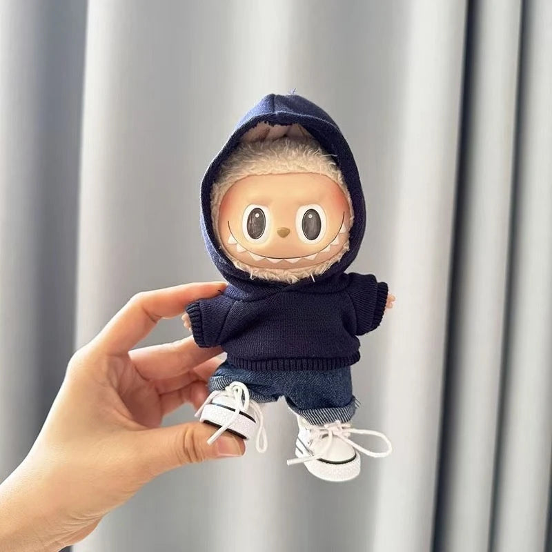 Labubu 17cm Doll Sweater Outfit Set – Cute DIY Accessories Doll Clothing Set Zpaxo