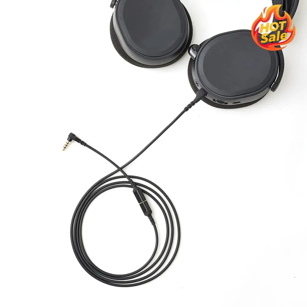 Replacement Sound Card Audio Cable Black Male to Female Cable Adapter for SteelSeries Arctis 7 5 3 Gaming Headset Zpaxo