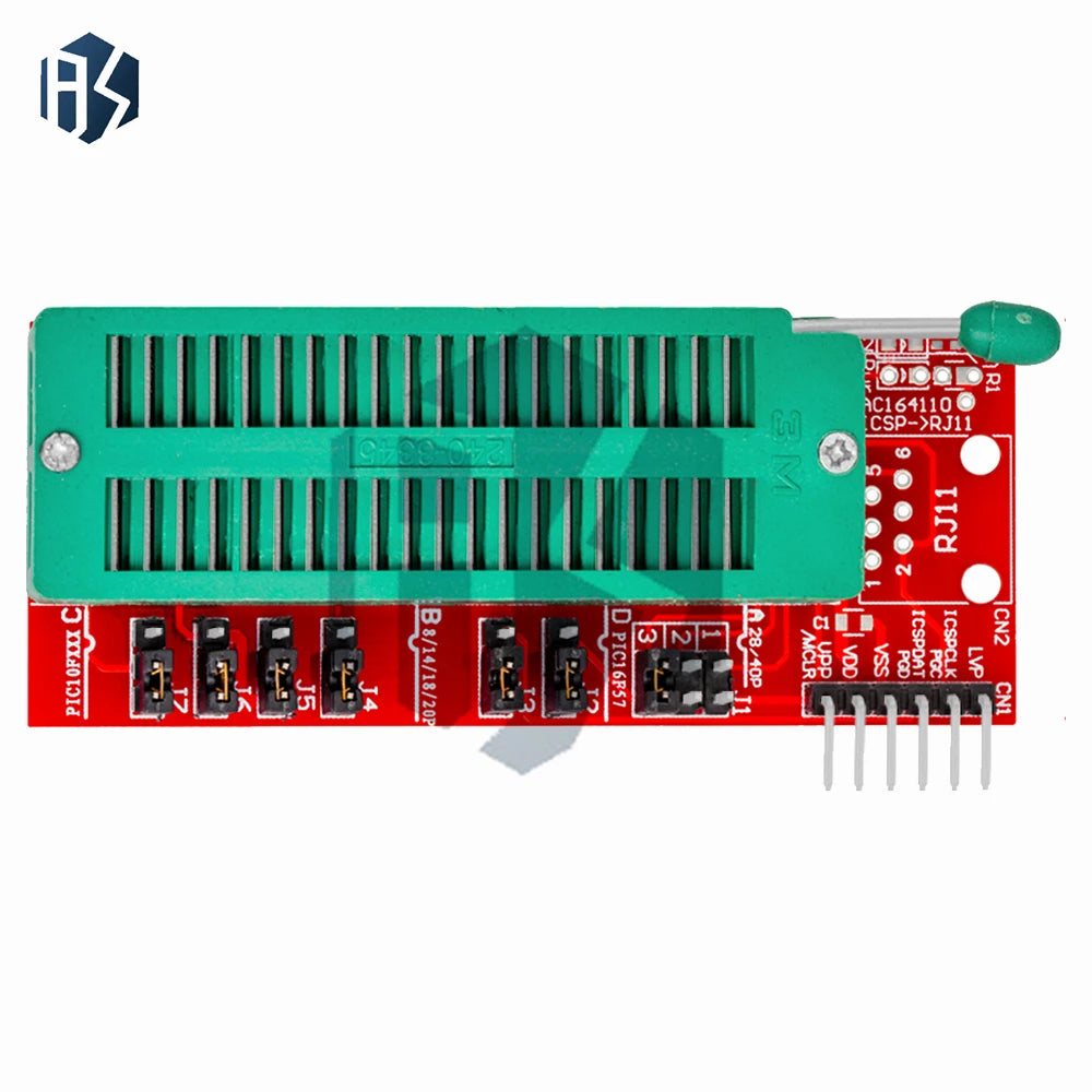 PIC-Compatible Universal ICSP/ISP Programmer: Compatible with PICkit 2/3 & ICD2 – 5V Power Adapter + Universal Socket Zpaxo