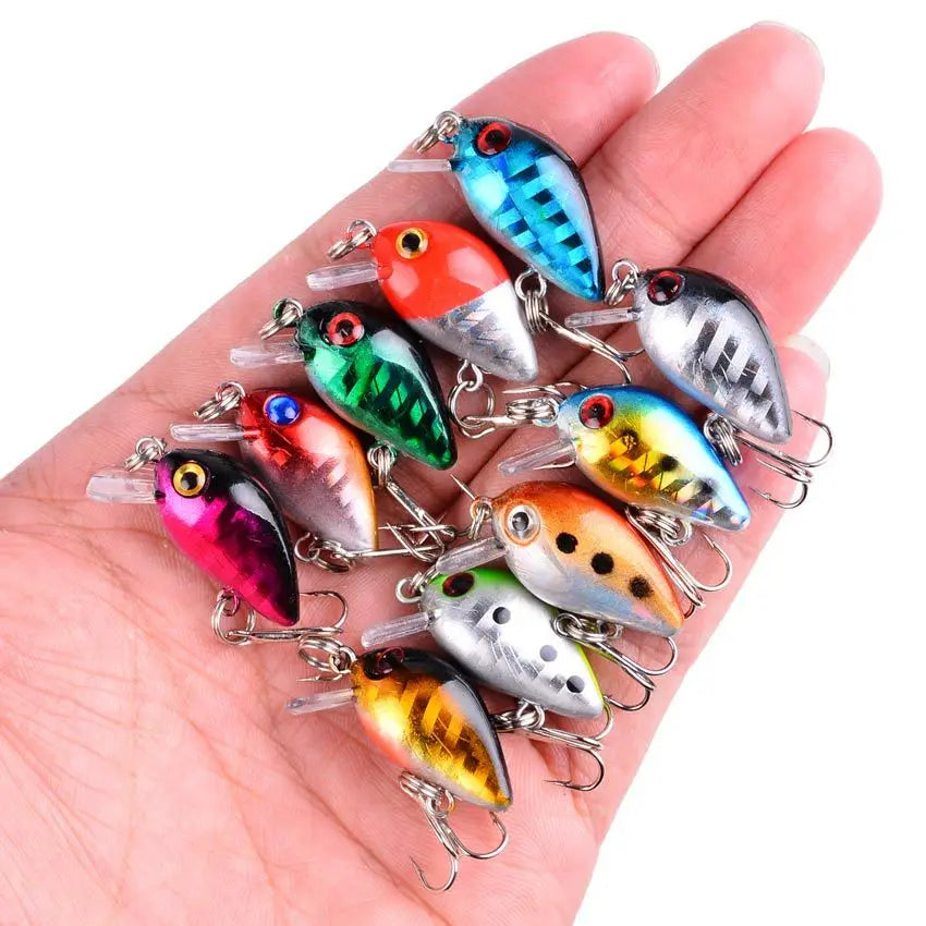 Mini Crankbait Fishing Lures 2.8cm 1.5g – 3/5/8 Pack Mixed Colors Crankbait Fishing Lure Zpaxo