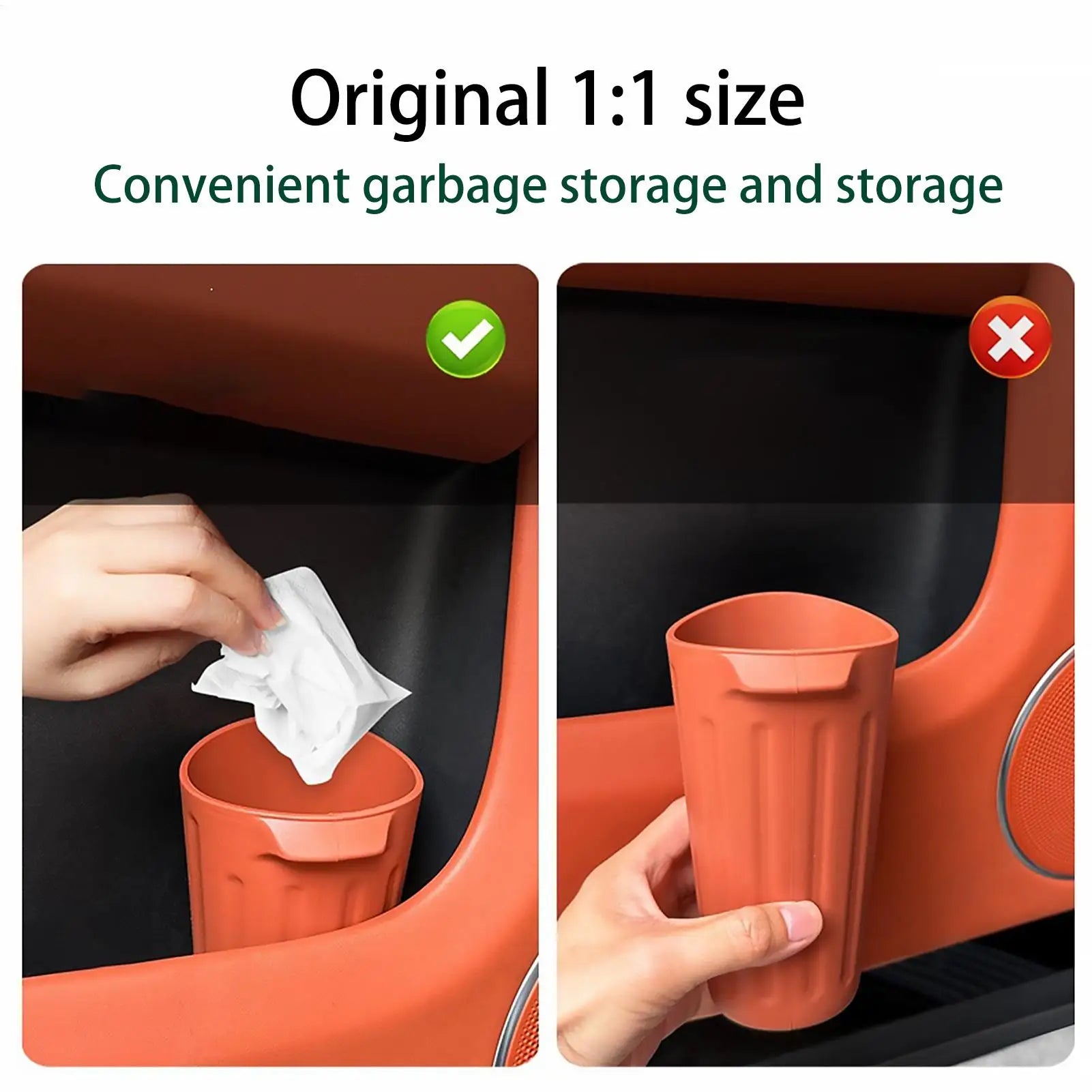 Mini Silicone Car Trash Can – Auto Cup Holder Garbage Bin Car Trash Bin Zpaxo