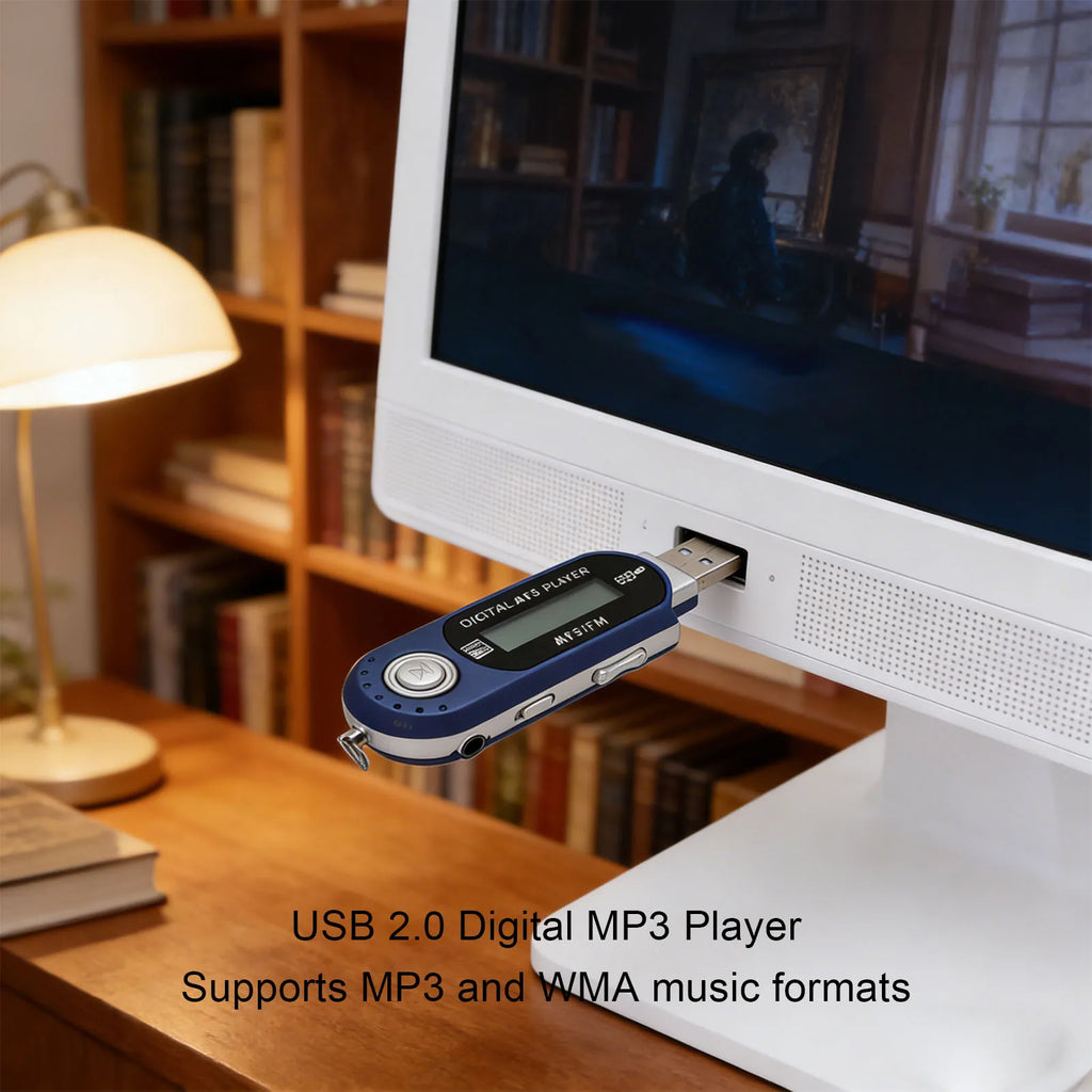 Portable Music Player USB 2 0 MP3 Retro Digital LCD Display Supports