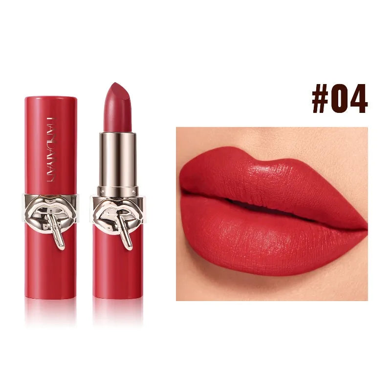 HANDAIYAN Matte Lipstick Waterproof Lasting Non-Stick Cup Lip Stain Classic High Pigment Lipstick Velvet Lip Cosmetics Makeup Zpaxo 04