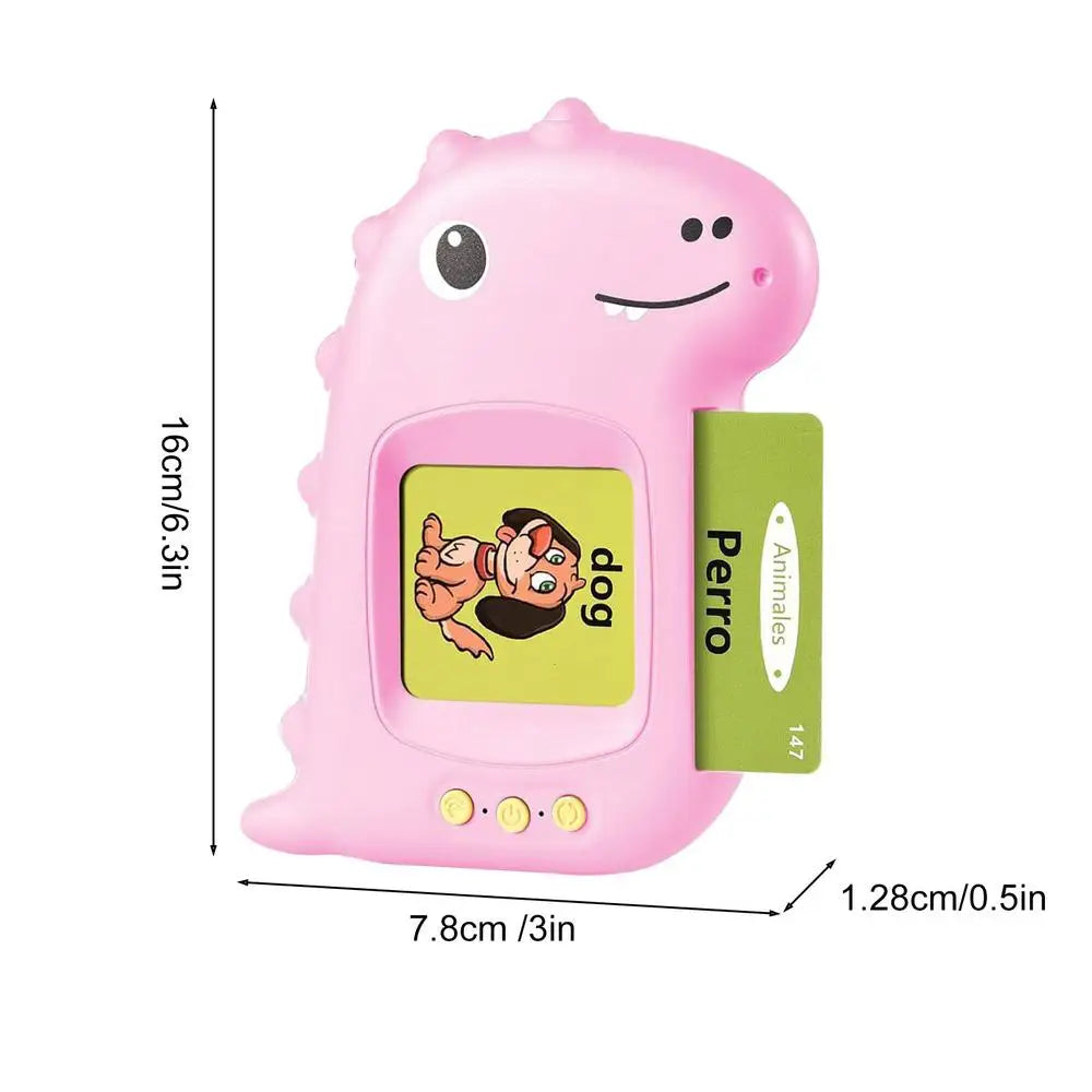 Talking Flash Cards Talking Cards For Toddler Educational Interactive Machine Games For Aged 1-3 Baby Kids Girls Children Zpaxo Pink United States