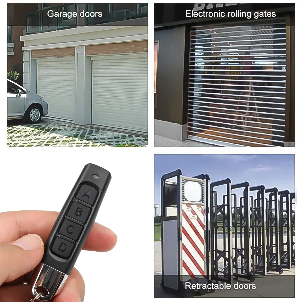 50-10PCS Remote Control 433MHz Car Key Garage Door Gate Opener Remote Control Duplicator Clone Cloning Code 4-Button Transmitter Zpaxo