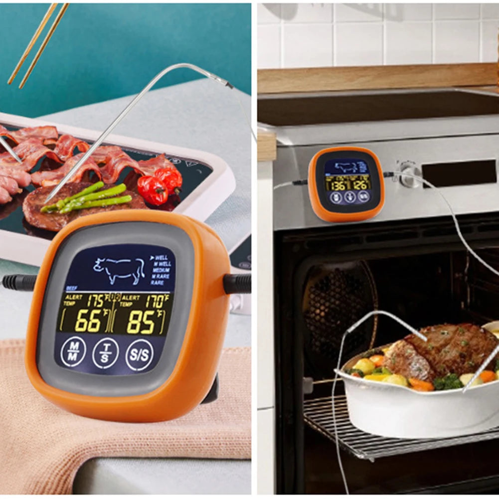 Digital Meat Barbecue Food Temperature Measure Tool Timer Mode