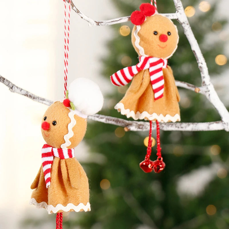 Gingerbread Man Ornament Christmas Tree Figurine Hanging Decorations Zpaxo