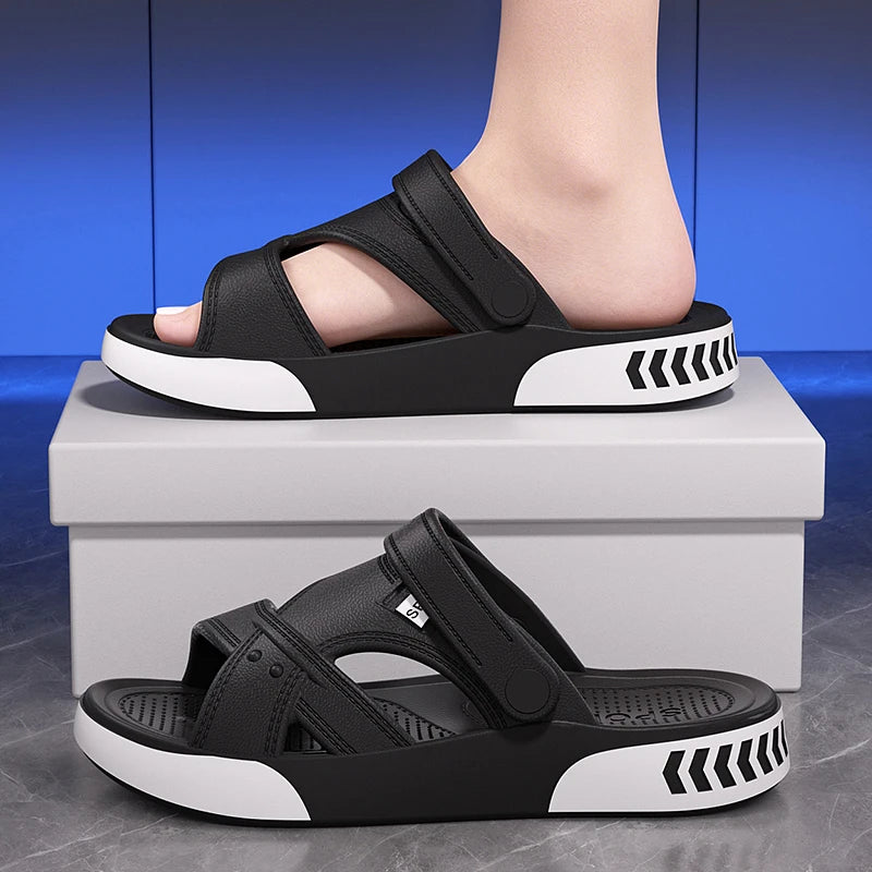 Men's Summer Slippers Fashion Thick Sole Slides Non-slip Indoor