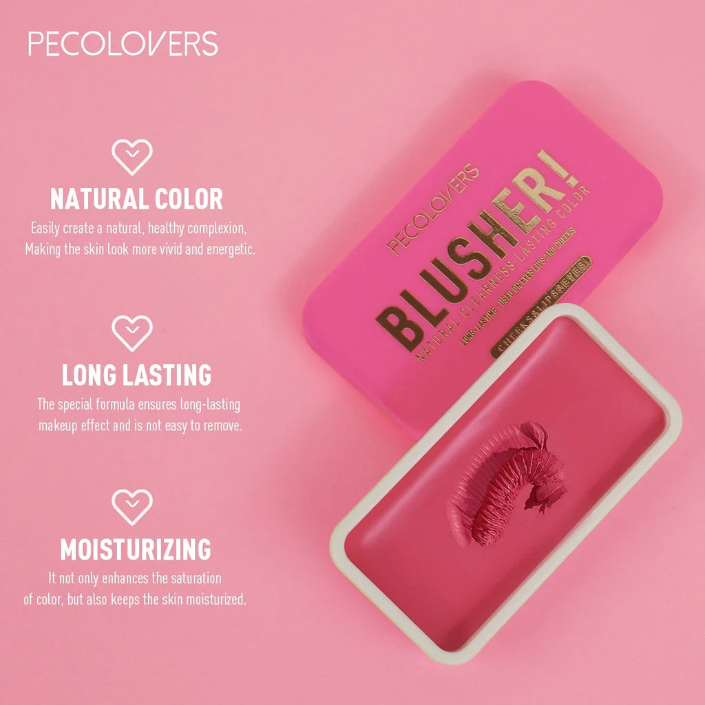 Lasting Rose Orange Blush Cream Soft Mist Cheek Contour Monochrome High Color Rendering Brightening Light Beige Blush Zpaxo