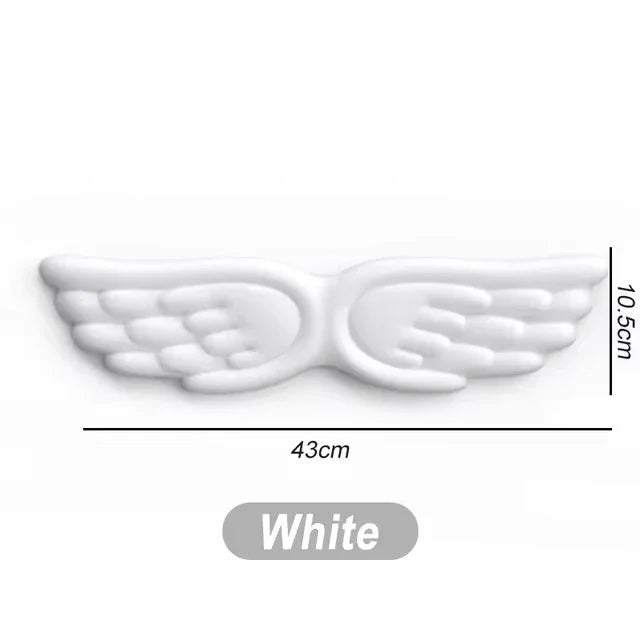 Keyboard Mouse Wrist Rest Angel Wing Memory Foam Pad Support Zpaxo White Long