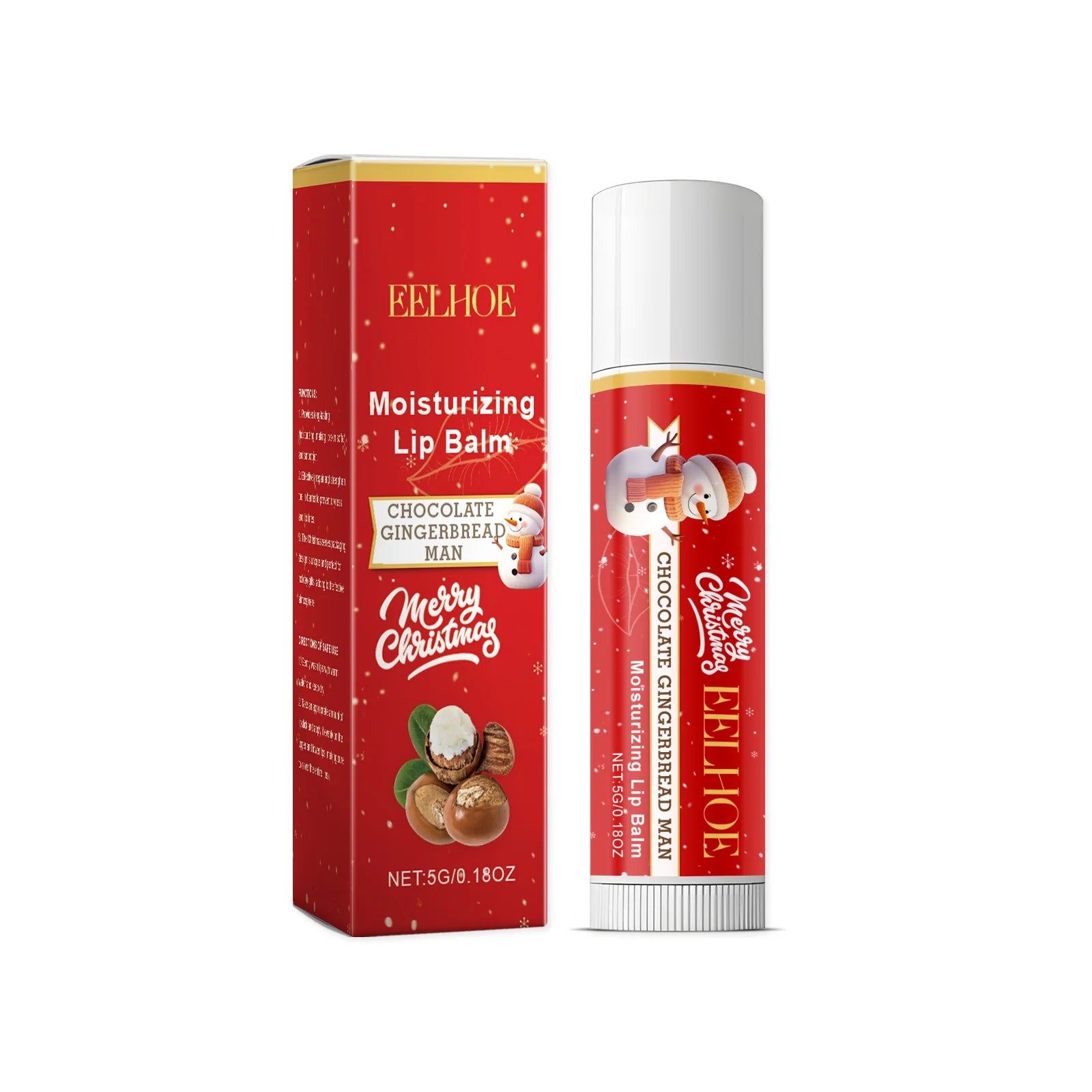 eelhoe Christmas Lip Balm – Moisturizing & Nourishing Lip Care Lip Balm Zpaxo 5g