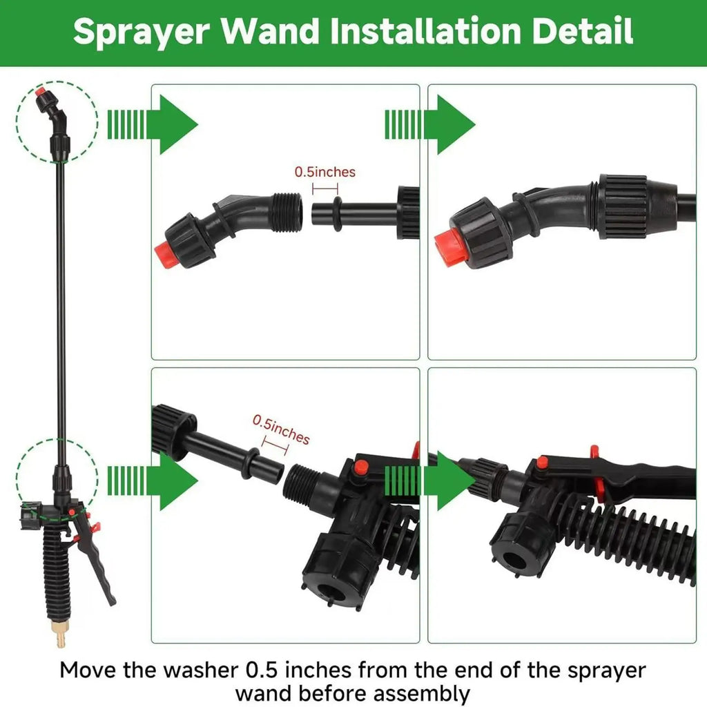 Gardening Sprayer Wand Metal Extension Atomization Water Spray Attachment for Outdoor Garden Fruit Tree Care Zpaxo