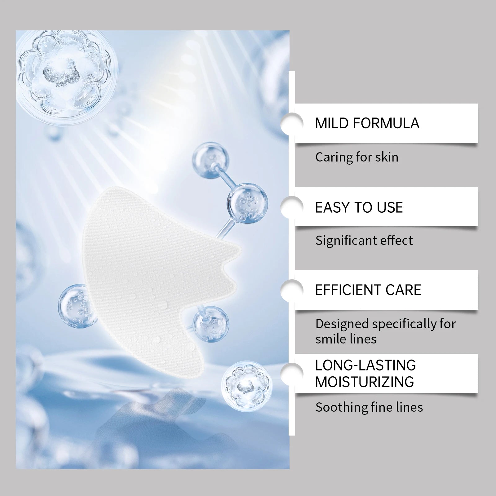 Eelhoe Smile Lines Patches – Nasolabial Fold Anti-Aging Mask Anti-Aging Face Patch Zpaxo