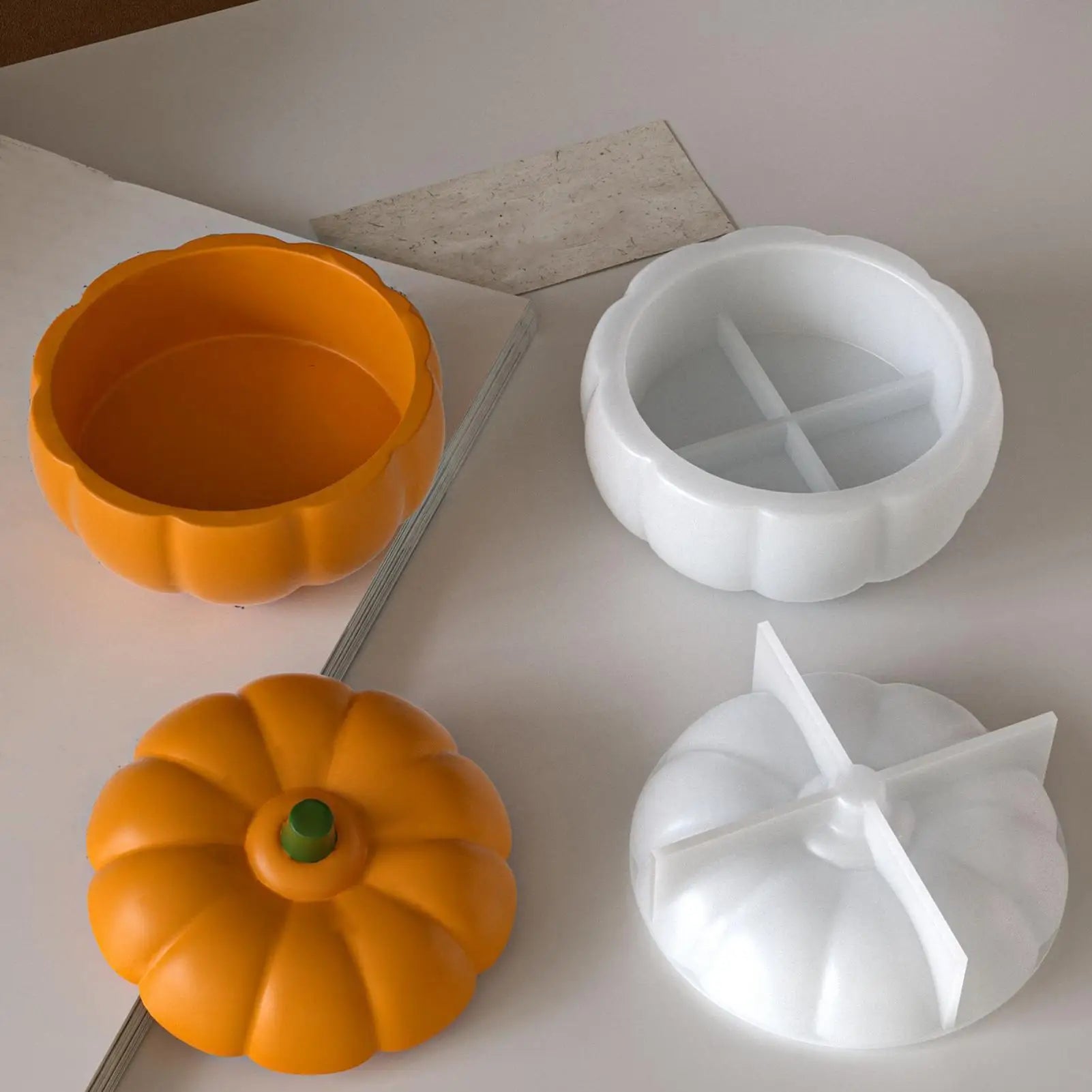 Pumpkin Mold Halloween Candle Holder Molds Reusable Containers