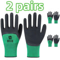 2 Pairs Gardening Gloves - Non-Slip, Ergonomic Design for Outdoor Work, Car Repair, Fishing - Durable & Multi-Purpose (Men & Wom Zpaxo 2pairs