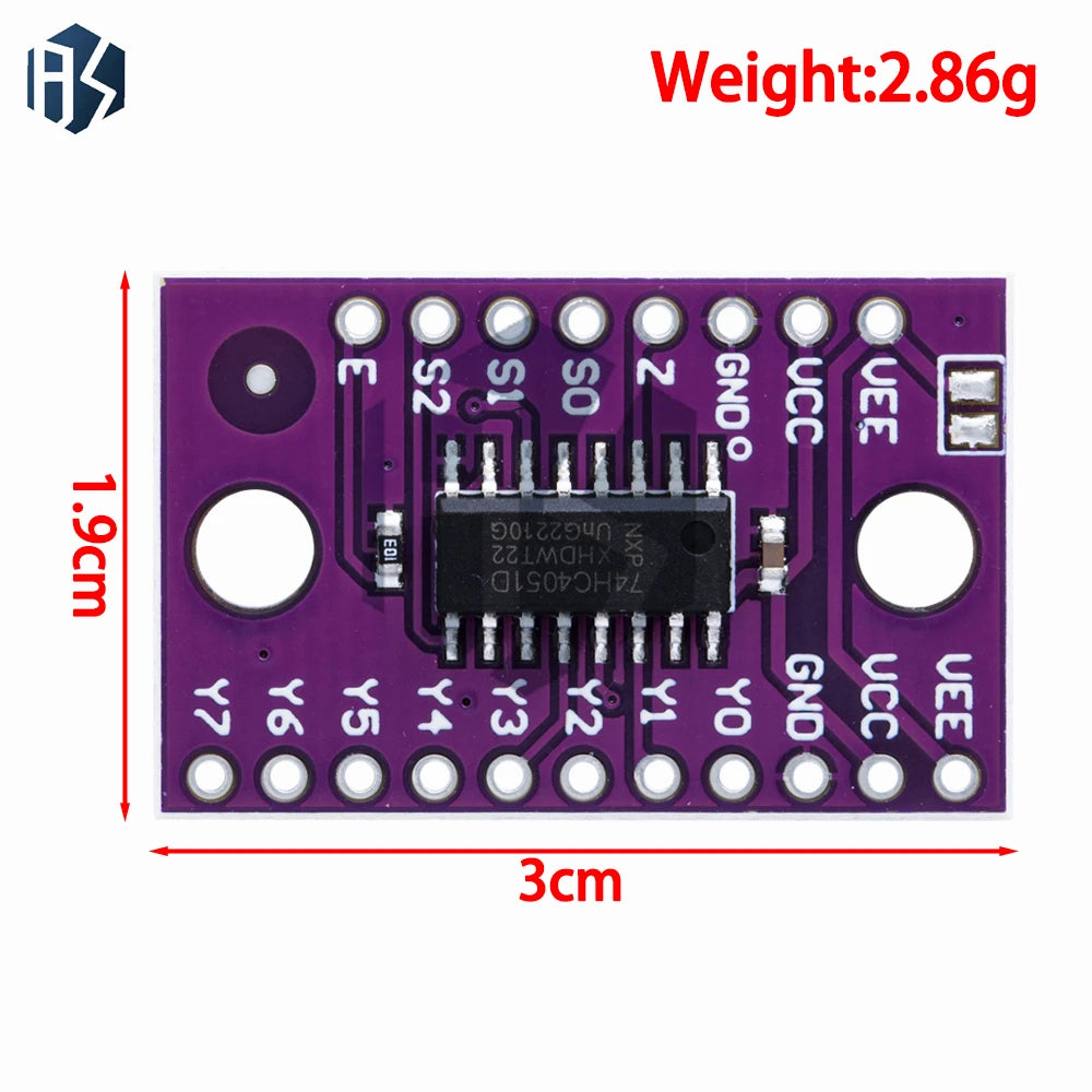 74HC4051 CD4051 8-Channel Analog Multiplexer Module 8-Way Electronic Zpaxo