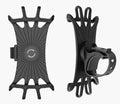 360 Rotatable Mobile Phone Bicycle Motorcycle Holder Silicone Zpaxo Black