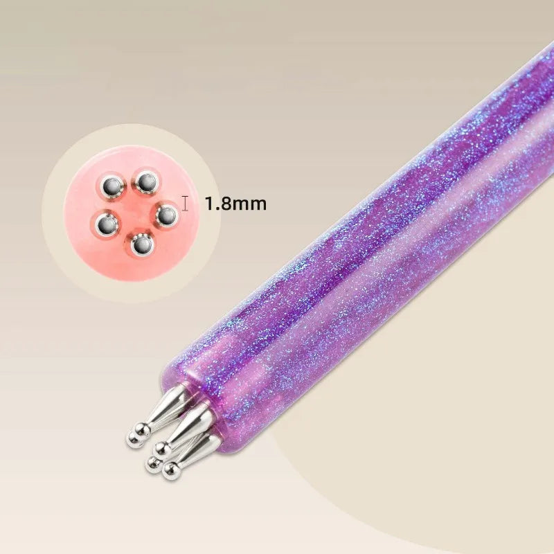 Multi-purpose 5 Petal Flower Nail Dotting Pen Art Acrylic Rhinestones Zpaxo
