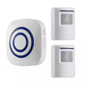 Wireless Outdoor Doorbell Kit with Motion Sensor Detector Infrared Driveway Warning Gong US/EU Plug-in Receivers for Home Securi Zpaxo 2 sensor 1 receiver US