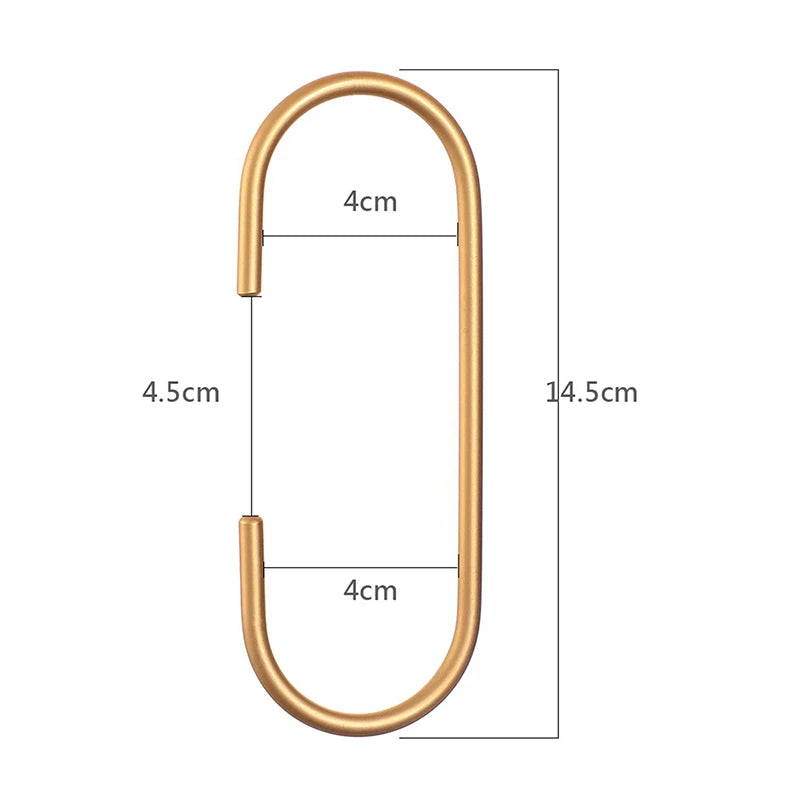 5Pcs Gold/Silver C-Shape Hooks For Closet Multi-functional Hanging Metal Hook For Clothes Bags Hats,closet Organizer System Zpaxo