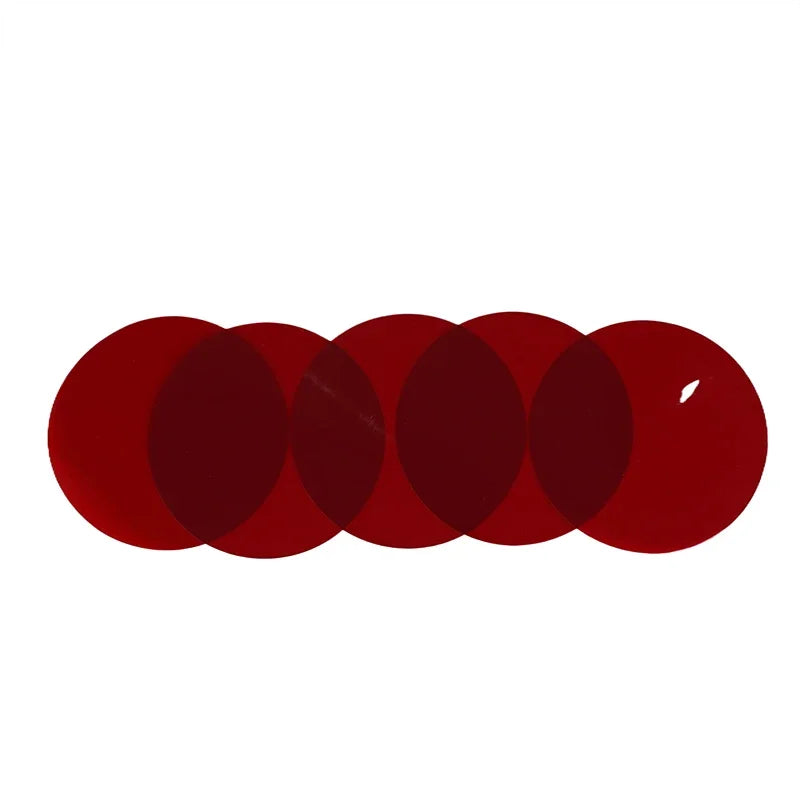 5 Lamp Correction Film Self Adhesive Transparent Filter Sheets Light Zpaxo Red 5pcs