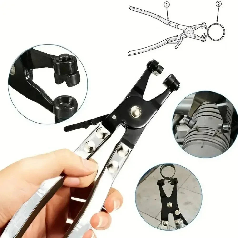 Car Water Pipe Hose Clip Pliers Clamp Swivel Drive Jaw Locking Tool