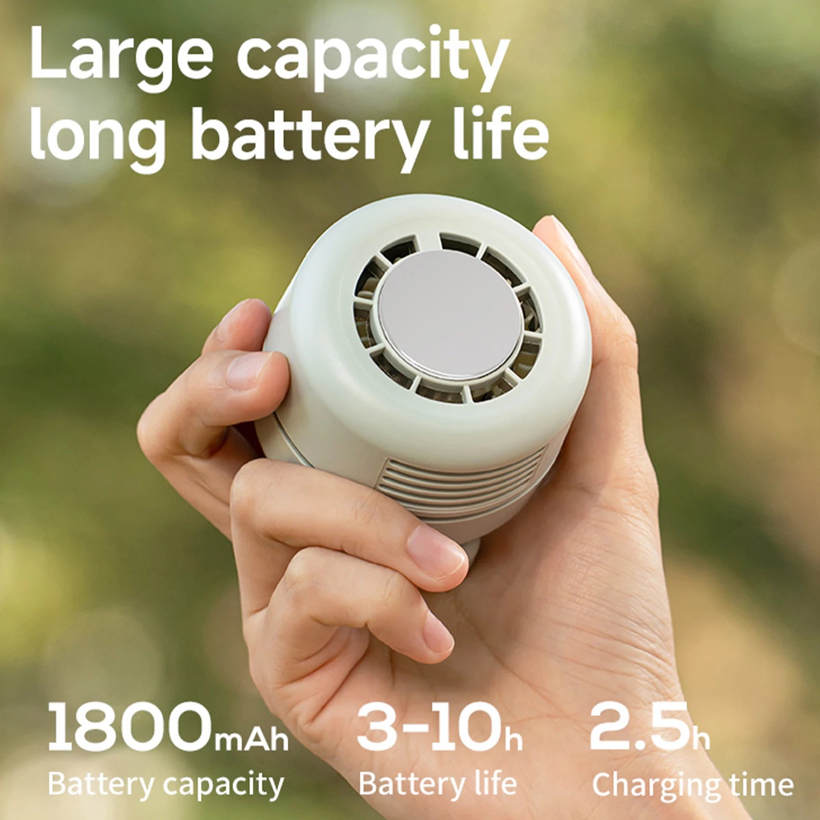 Silent Small Clip Fan 3 Speed Adjustable Mini Personal Fan 1800mAh Battery Type-C Rechargeable for Travel Outdoor Office Zpaxo