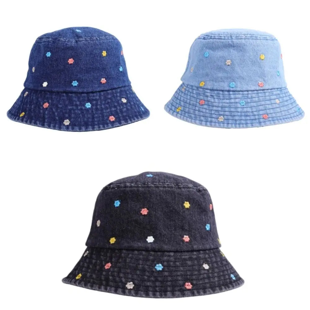 New Sun Protection Flower Embroidery Cowboy Hat Windproof Retro Big Brim Sun Hat All-match Sun Cap Spring Zpaxo