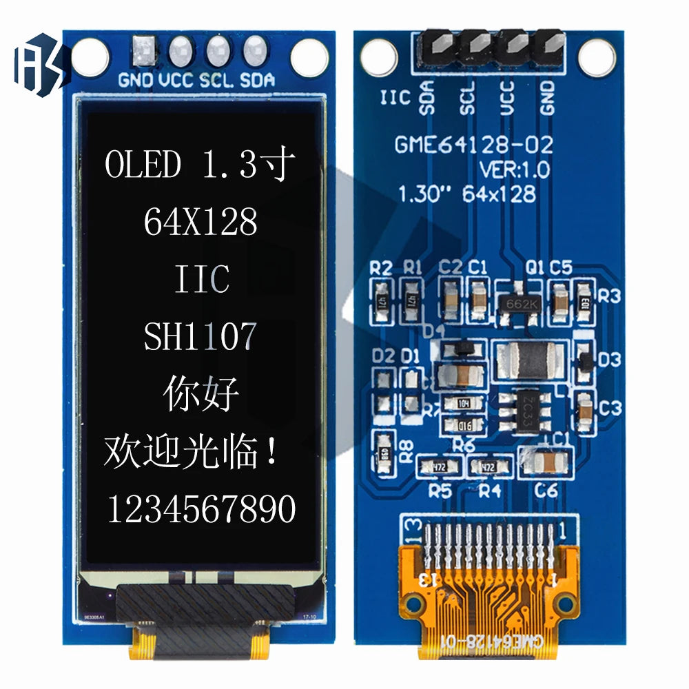 1.3 inch OLED display 64×128 LCD module SH1107 LCD 1.3 "OLED Vertical screen module for arduino Zpaxo