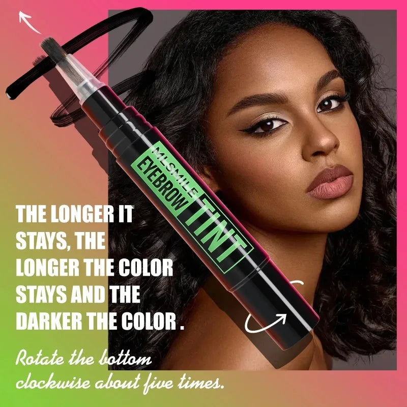 Liquid Eyebrow Dye Tint Brush Pencil Rotating Long Lasting Coloring Lasts 2 Weeks Waterproof Makeup Eye Brow Tattoo Stencil Kits Zpaxo