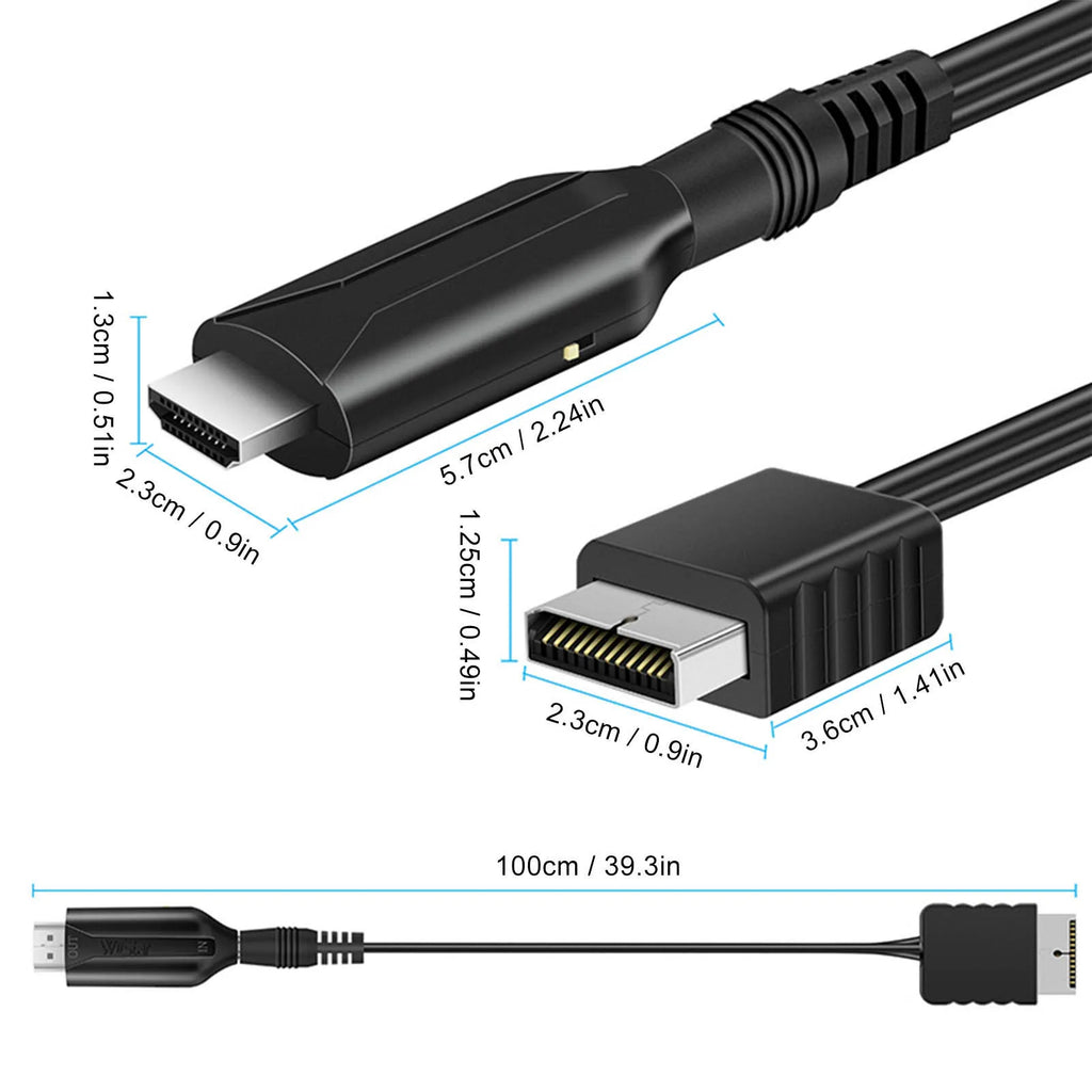 PS1 HD Multimedia Interface Cable Plug Play Game Console Video