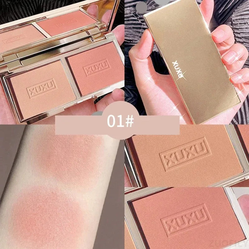 2-color Blush Pallete Natural Rendering Delicate Matte Mineral