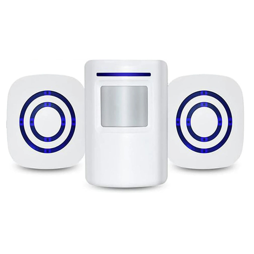 Wireless Outdoor Doorbell Kit with Motion Sensor Detector Infrared Driveway Warning Gong US/EU Plug-in Receivers for Home Securi Zpaxo