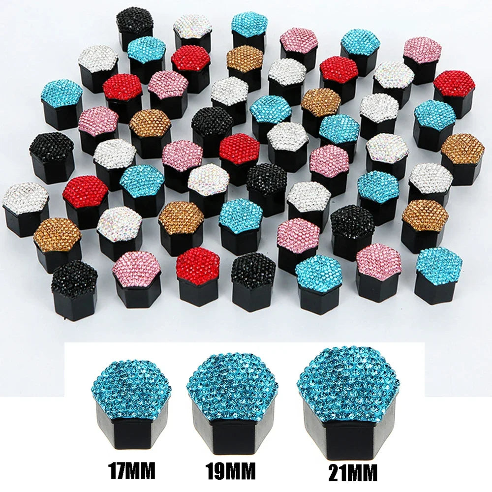 Diamond Wheel Nut Caps – Anti-Rust Hub Screw Covers 20pc Set