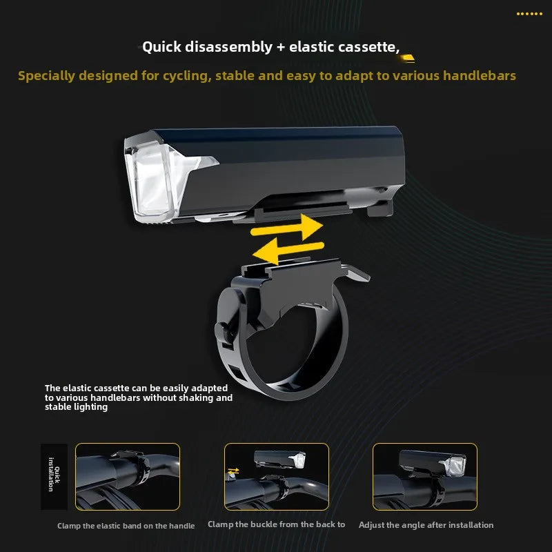 Bicycle Lights Bike Cycling TYPE-C Charging Digital Display