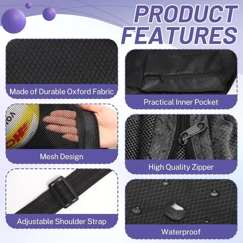 Anti-Tear Mesh Ball Bag – Basketball, Soccer & Volleyball