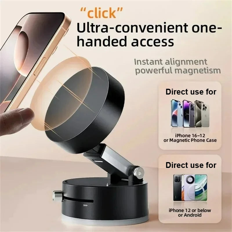 NEW HOT Foldable Phone Stand Strong Magnetic Car Phone Holder Dashboard Phone Holder 360° Rotating Vacuum Suction Cup Zpaxo