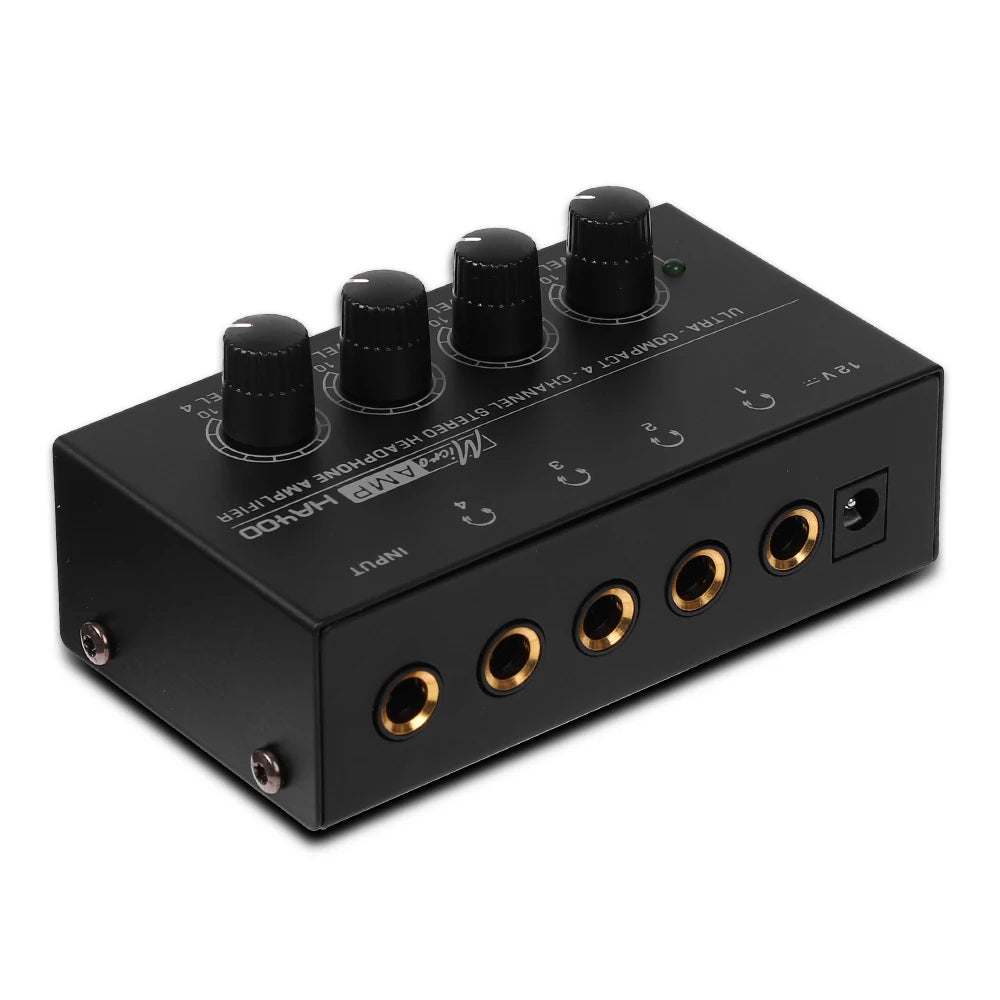Headphone Amplifier Ultra-compact Stereo Earphone Audio 4 Channels