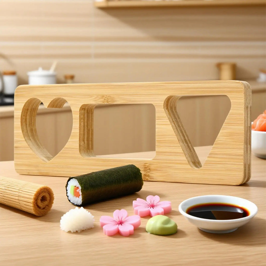 Rice Ball Mold Sushi Making Tool Non-stick Wooden Kitchen Snack Home