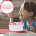 Ice Cream Container Oval Plastic Tub Dustproof Lid Easy Clean Storage