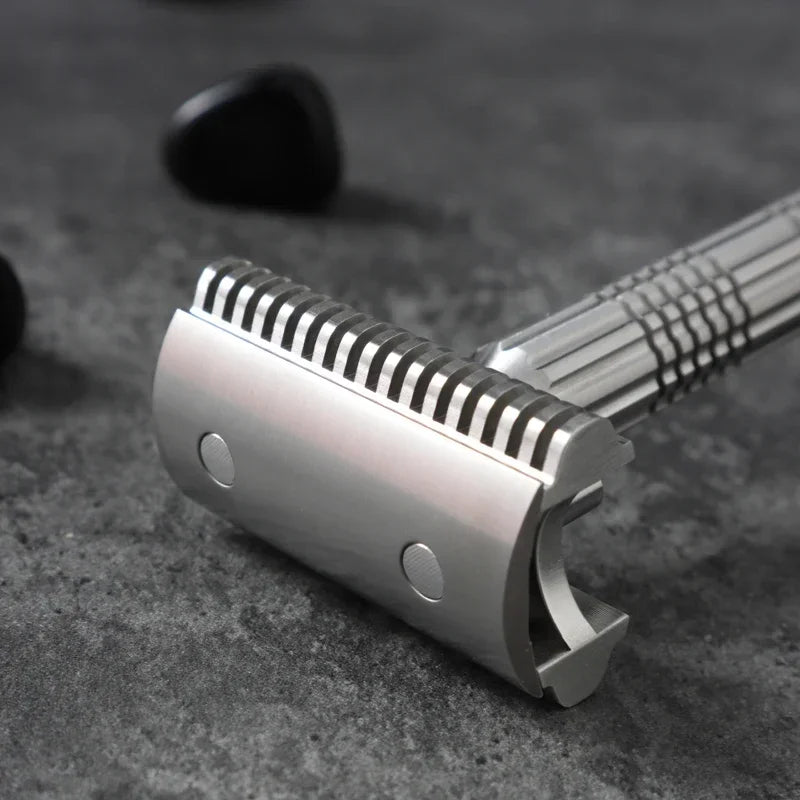 Yaqi Mens Raw Color Version Bohemia 316 Stainless Steel Adjustable Baseplate New Safety Razor Retro Fashion High Quality Razor Zpaxo