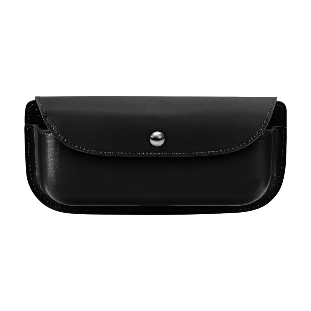 Multi-functional Car Sun Visor Organizer Easy To Install Space Saving Sunshade Storage Bag Easy Access Compact Sun Visor Pocket Zpaxo Leather Black
